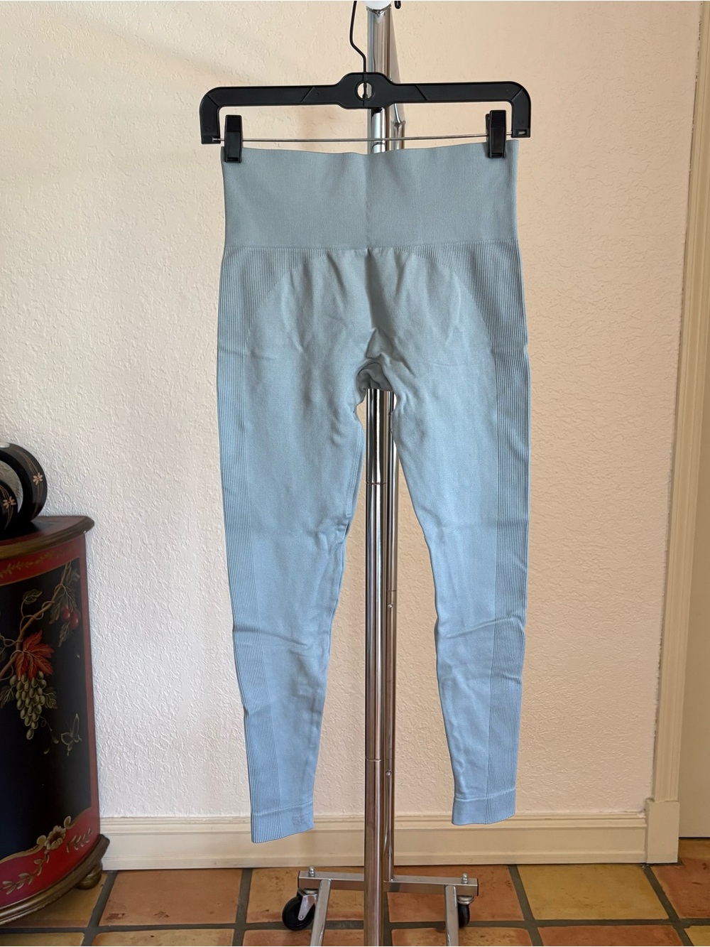 High-Waist Light Blue Seamless Leggings